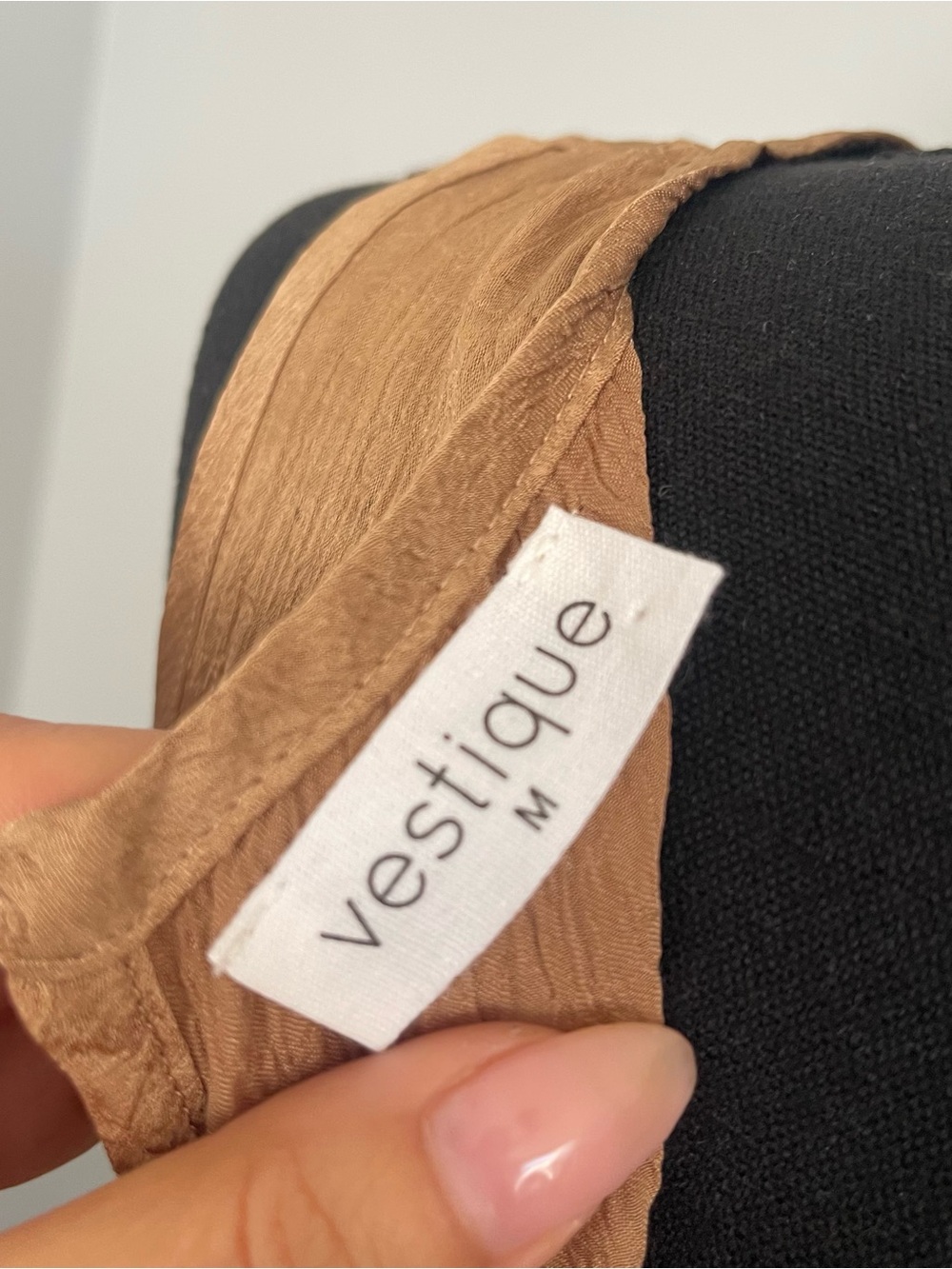 Vestique Gold/Tan Felicity Satin Shirt - Picture 5 of 5